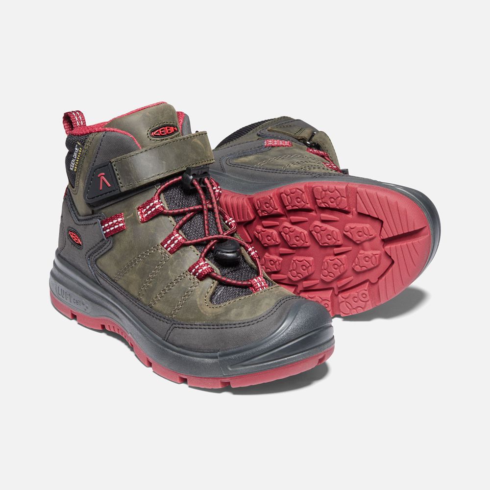 Keen Laarzen Kinderen Grijs/Rood - Redwood Waterproof - 73142-LBRM